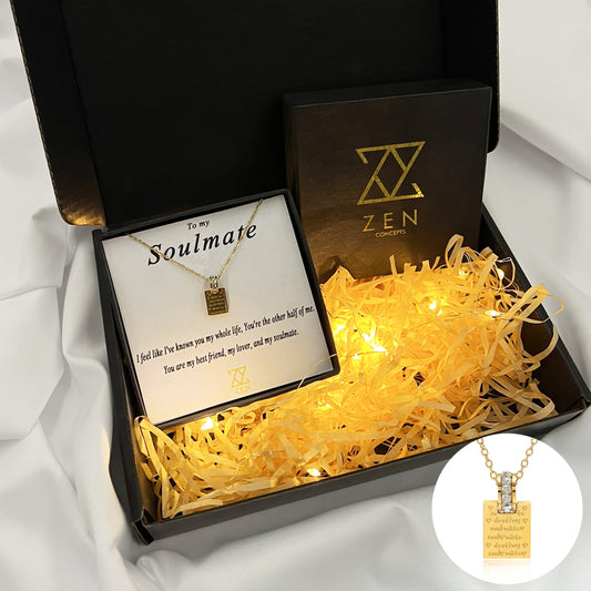 To My Soulmate Necklace with FREE LED Light BOX