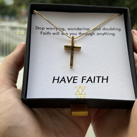 Have Faith Necklace (18k Gold Plated Premium)
